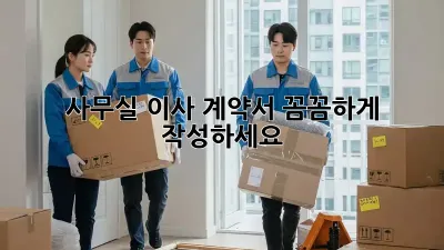 사무실 이사? 계약서 꼼꼼하게 작성하세요!